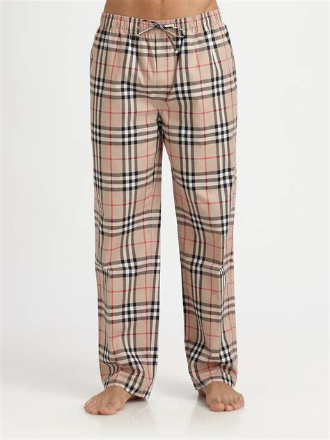 burberry pajama bottoms.